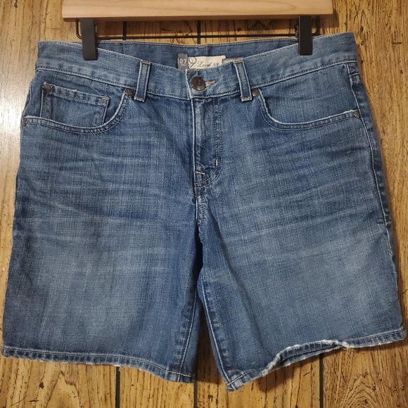 LEVEL 99 / ANTHROPOLOGIE Boyfriend Denim Shorts - Size 27 - Picture 2 of 5